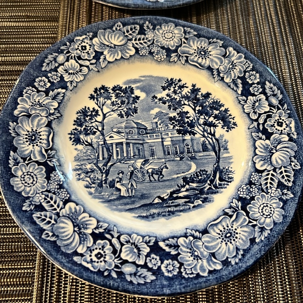 LIBERTY BLUE DESERT PLATES